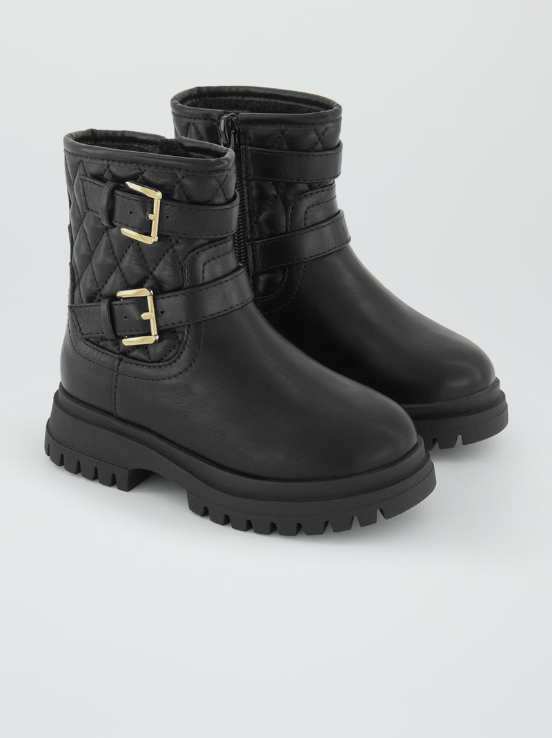 Botines acolchados negro - Kiabi