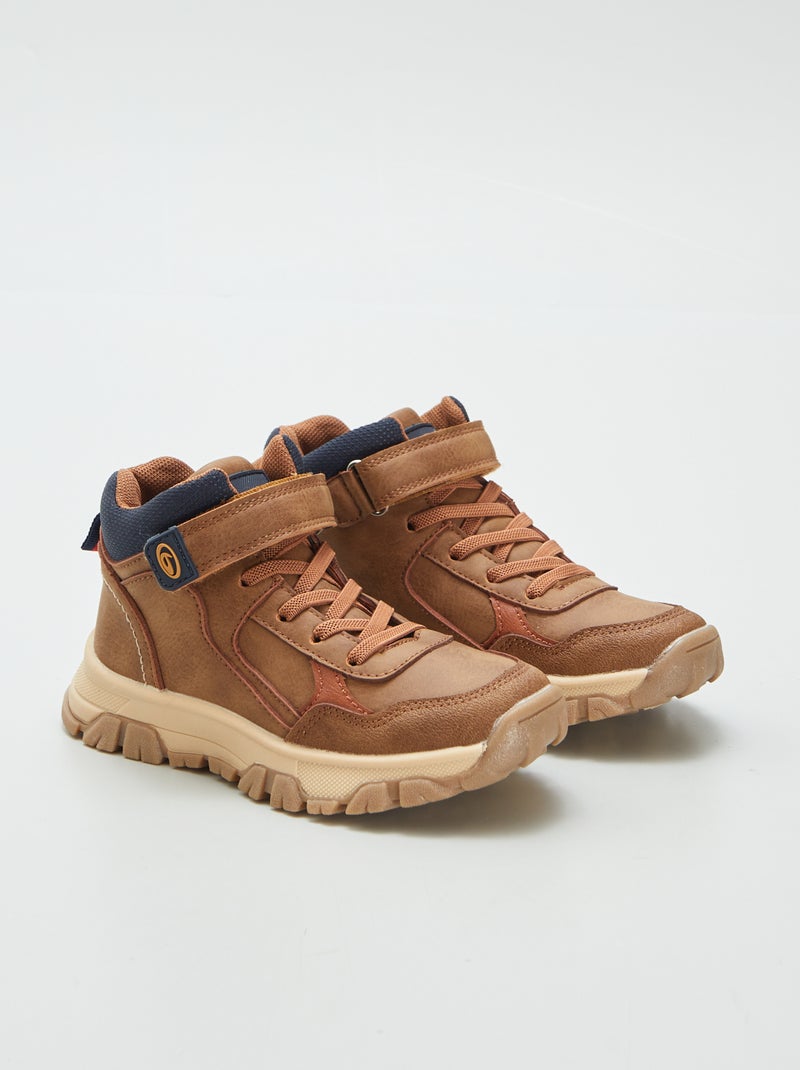 Botines altos sintéticos MARRON - Kiabi