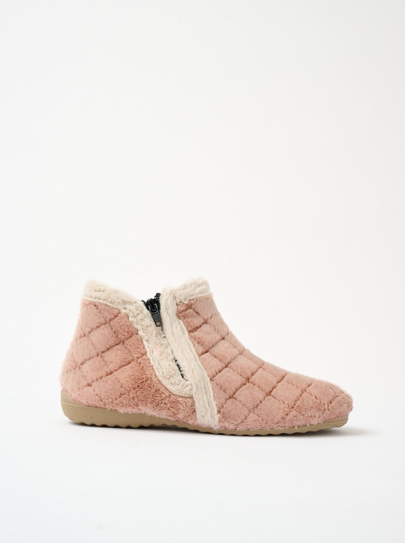 Botines anchos cálidos y cómodos - Afibel Rosa - Kiabi