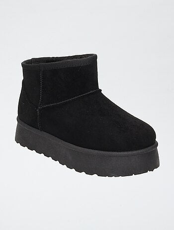 Botines bajos de ante sintético