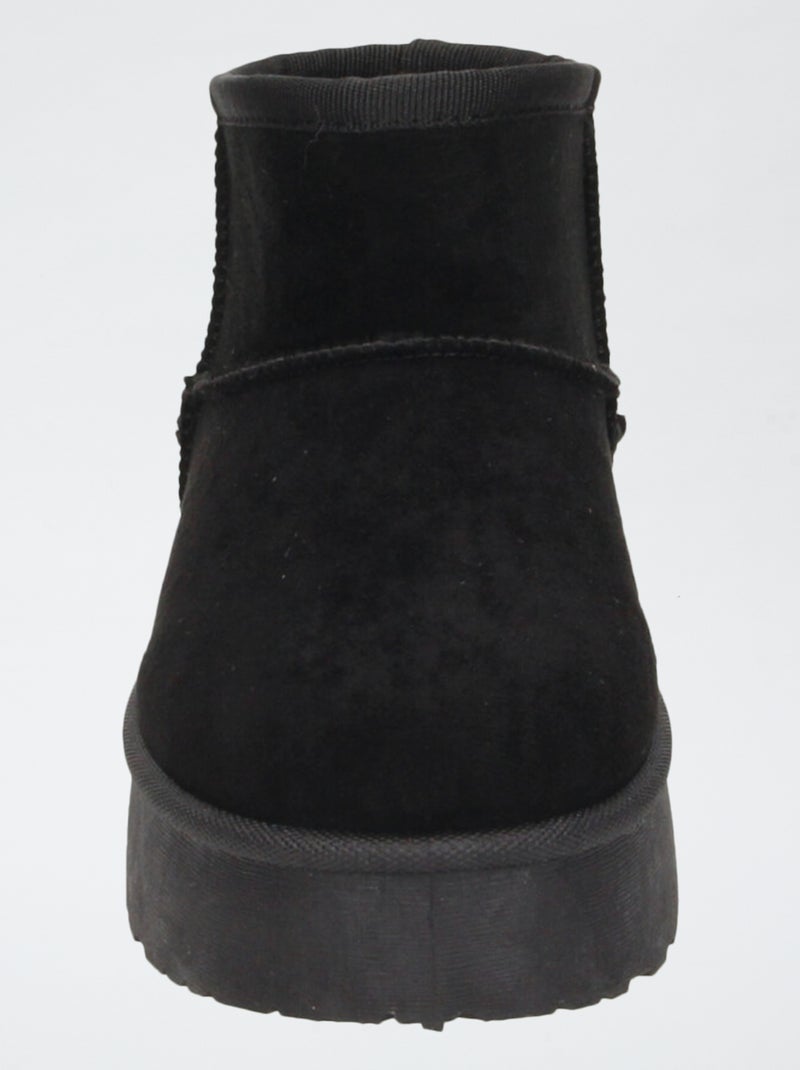 Botines bajos de ante sintético Negro - Kiabi