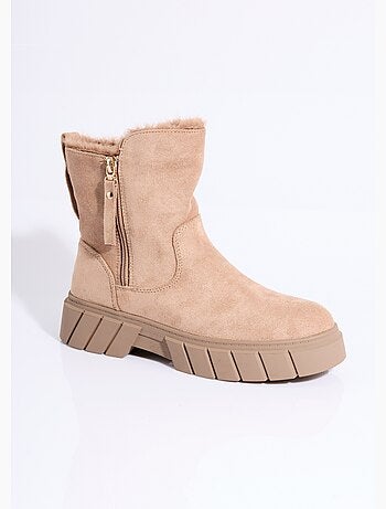 Botines cálidos de ante con cuña - AFIBEL