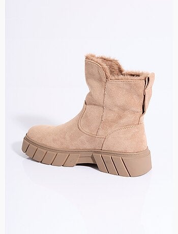 Botines cálidos de ante con cuña - AFIBEL