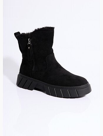 Botines cálidos de ante con cuña - AFIBEL