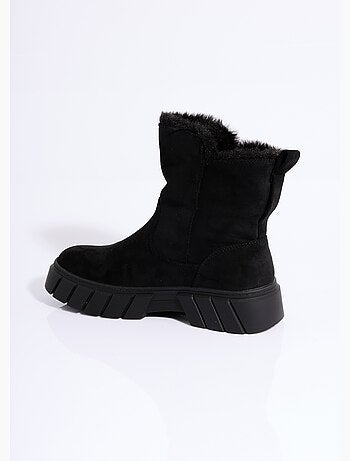 Botines cálidos de ante con cuña - AFIBEL