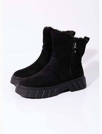 Botines cálidos de ante con cuña - AFIBEL