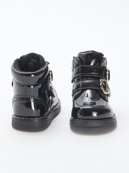 Botines charol con velcro - Kiabi