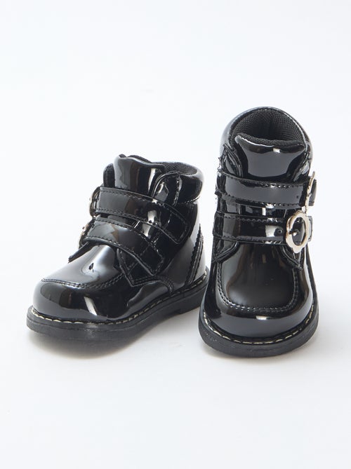 Botines charol con velcro - Kiabi