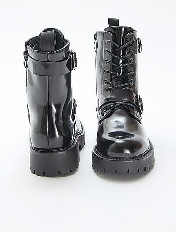 Botines charol lisos