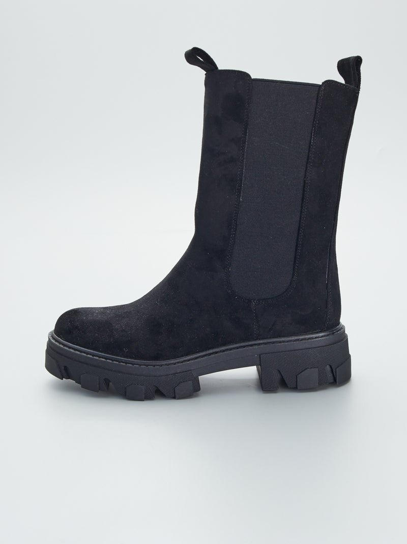 Botines Chelsea altos negro - Kiabi