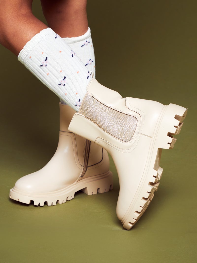 Botines chelsea BEIGE - Kiabi