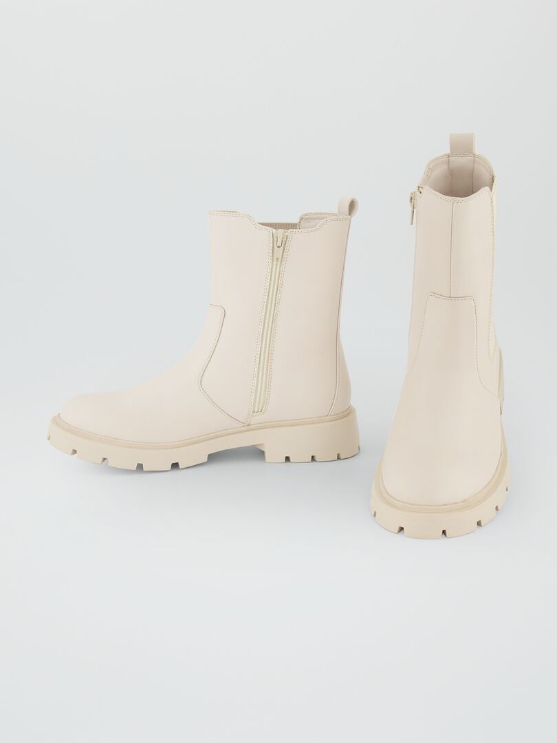 Botines chelsea BLANCO - Kiabi