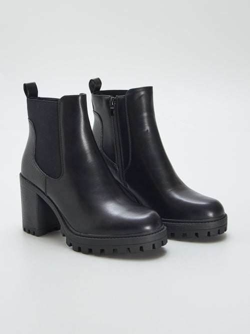 Botines chelsea con tacón alto - Kiabi