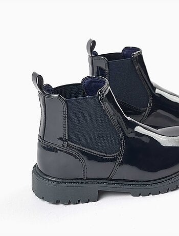 Botines chelsea de charol con suela antideslizante