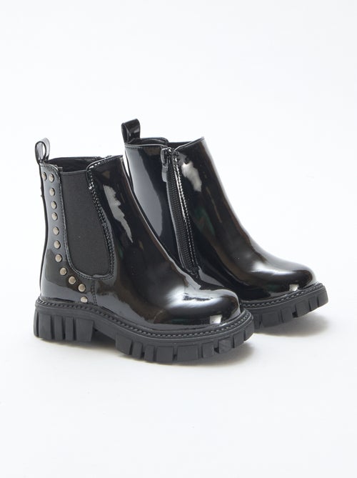 Botines Chelsea de charol - Kiabi