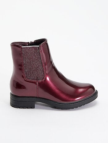 Botines Chelsea de imitación con elásticos brillantes