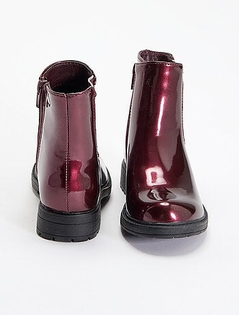 Botines Chelsea de imitación con elásticos brillantes