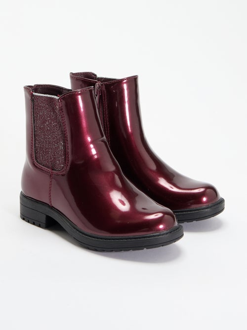 Botines Chelsea de imitación con elásticos brillantes - Kiabi Botines Chelsea de imitación con elásticos brillantes - Kiabi