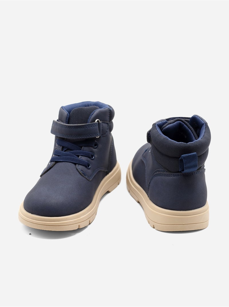 Botines con cierre de velcro Azul oscuro - Kiabi