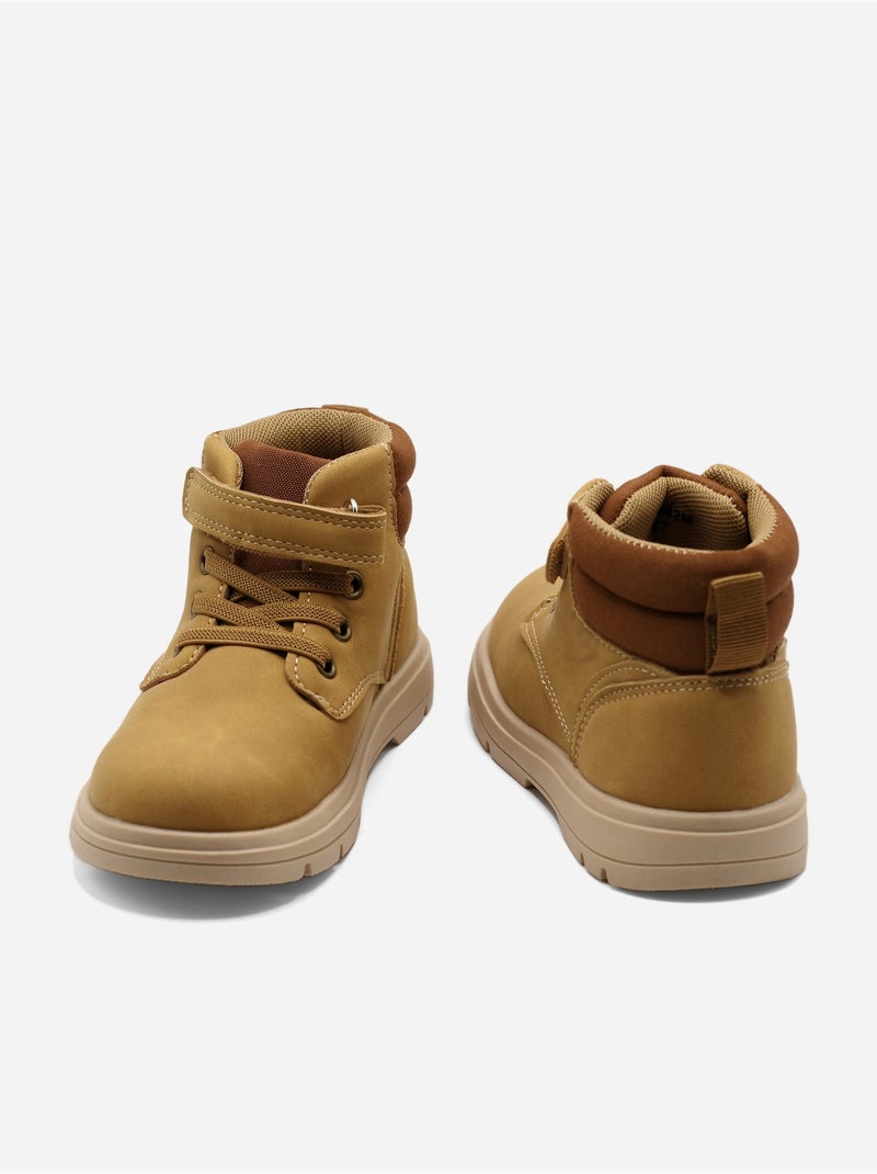 Botines con cierre de velcro Camel - Kiabi