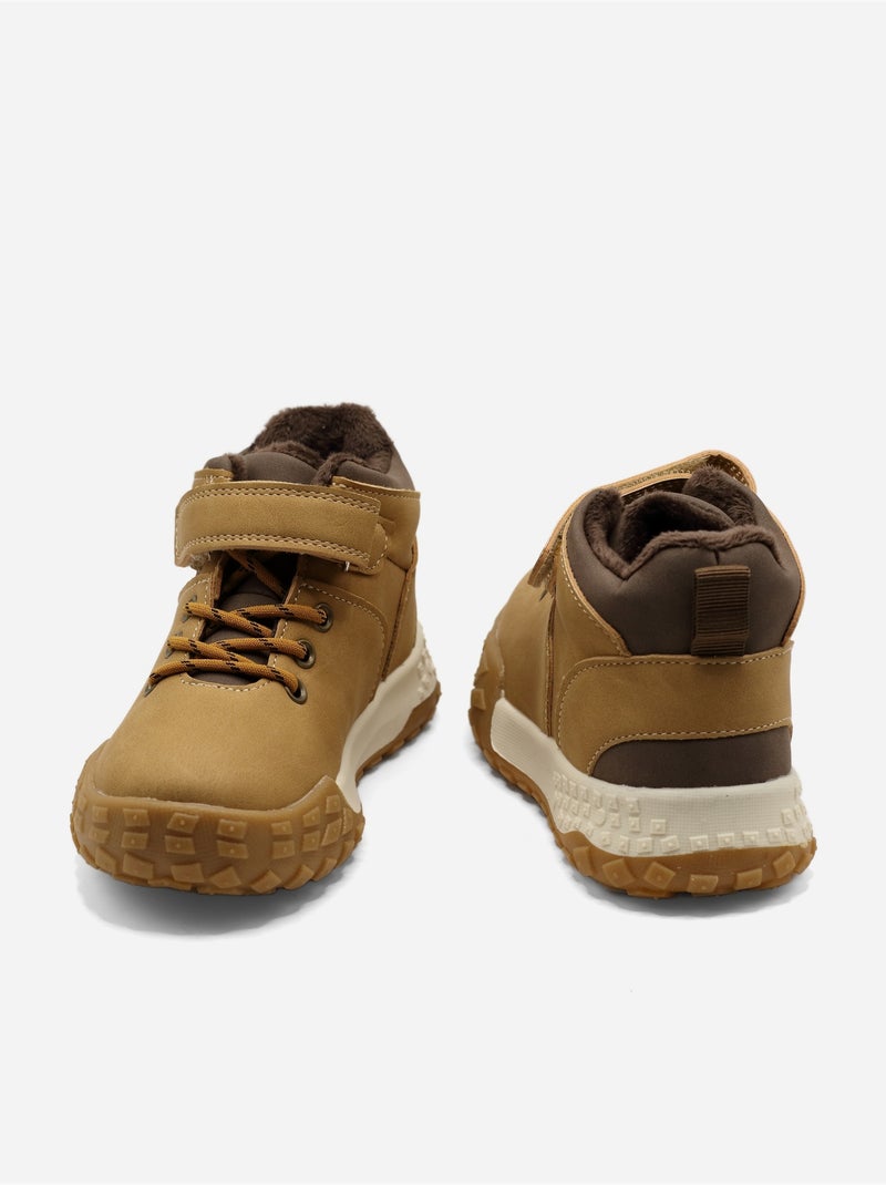 Botines con cierre de velcro Camel - Kiabi