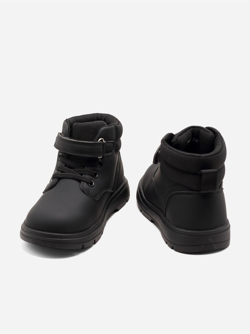 Botines con cierre de velcro Negro - Kiabi