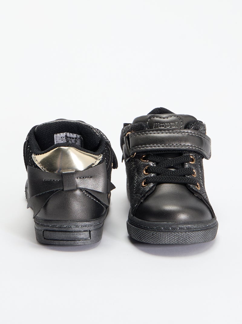 Botines con cierres de velcro y cordones Negro - Kiabi