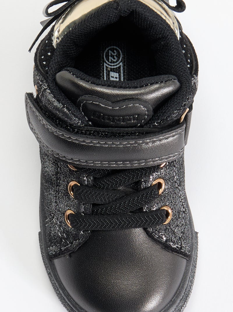 Botines con cierres de velcro y cordones Negro - Kiabi
