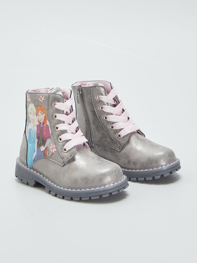 Botines con cordones 'Frozen' GRIS - Kiabi