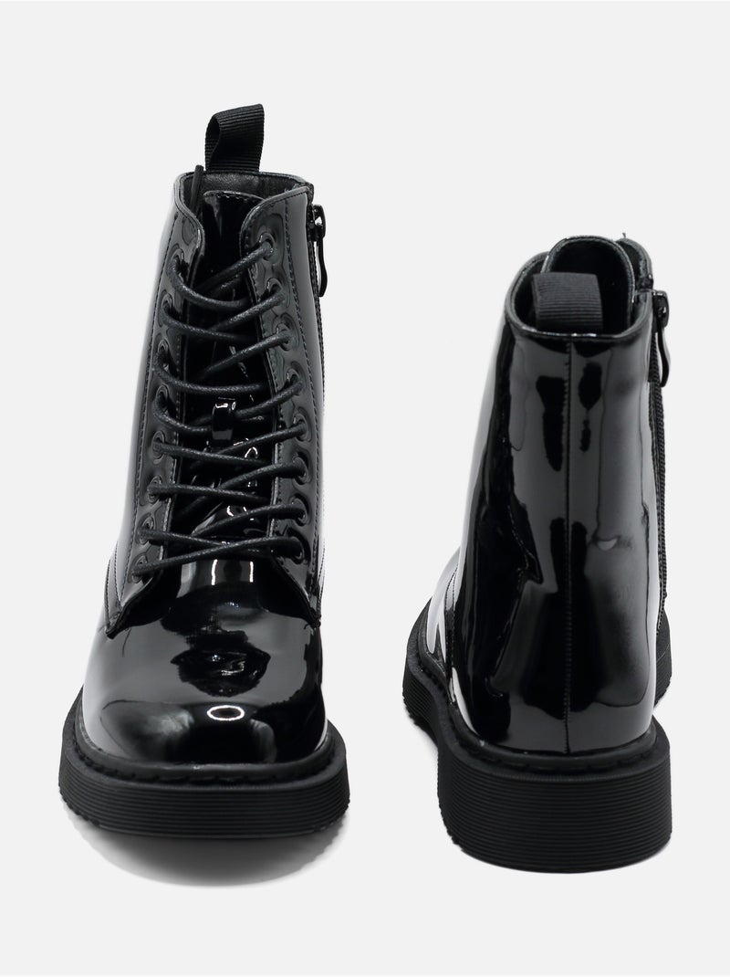 Botines con cordones Negro Negro - Kiabi