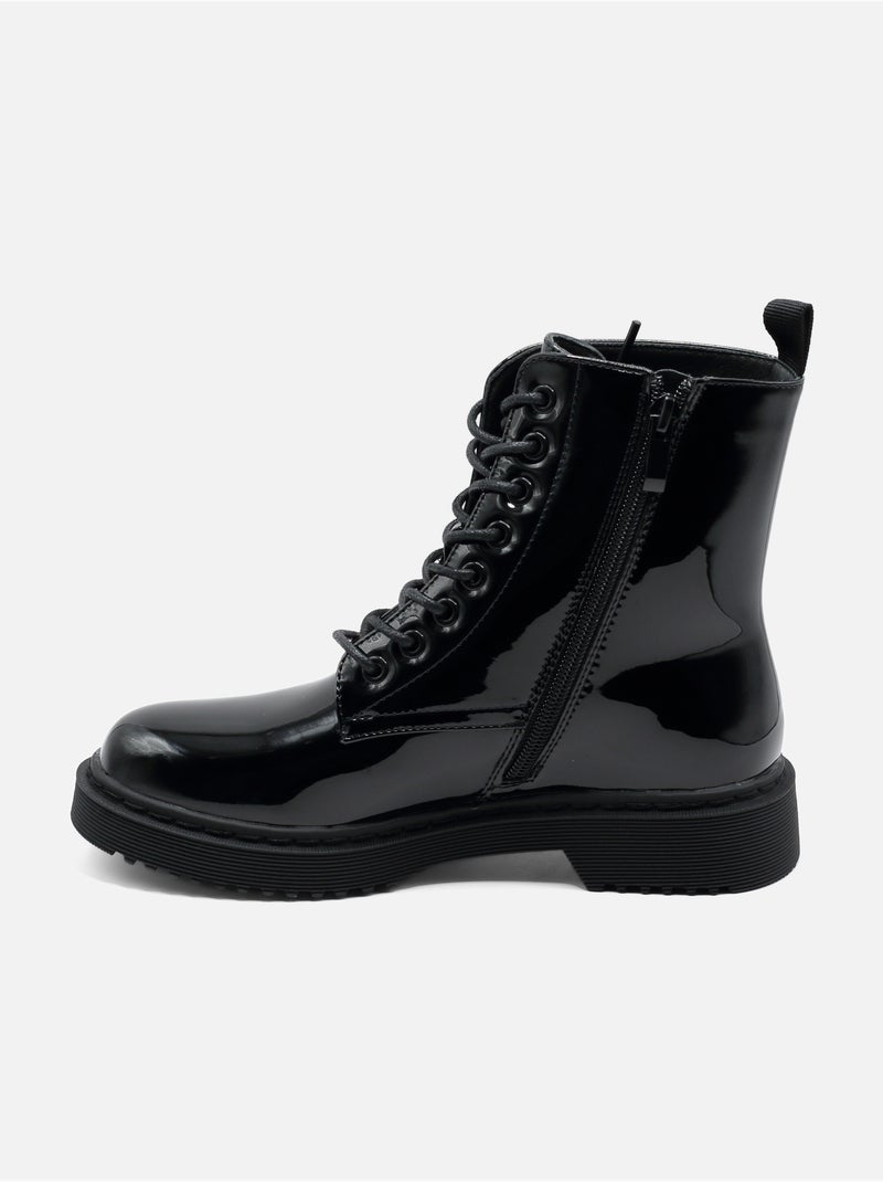 Botines con cordones Negro Negro - Kiabi