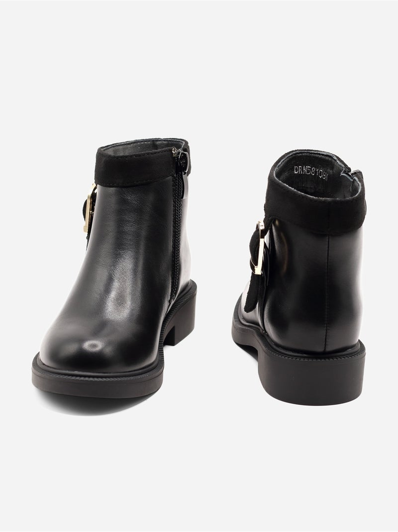 Botines con correa Negro - Kiabi