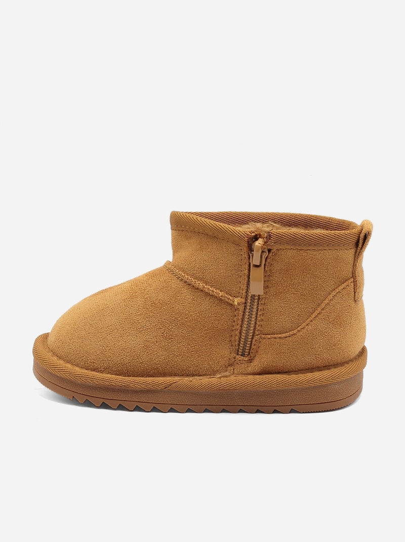 Botines con cremallera Camel - Kiabi