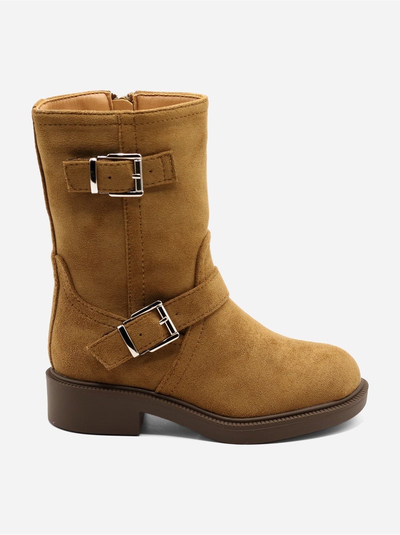 Botines con cremallera Camel - Kiabi