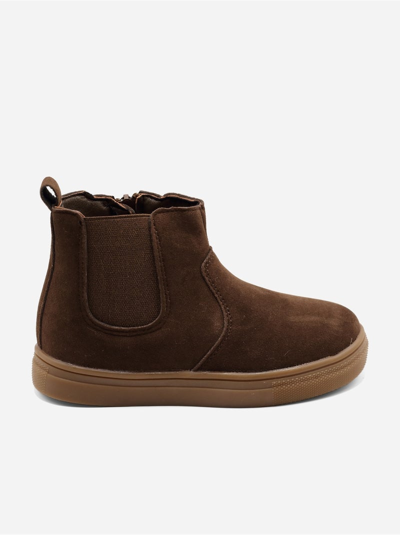 Botines con cremallera Marrón - Kiabi