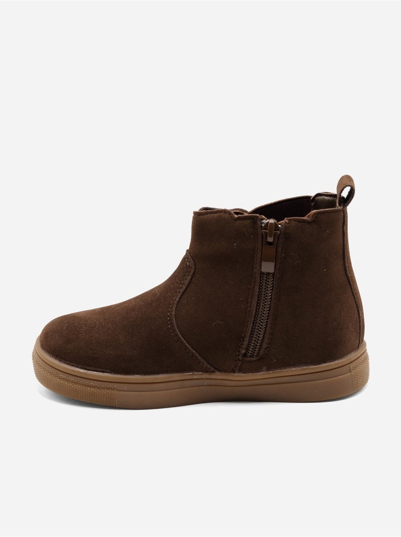 Botines con cremallera Marrón - Kiabi