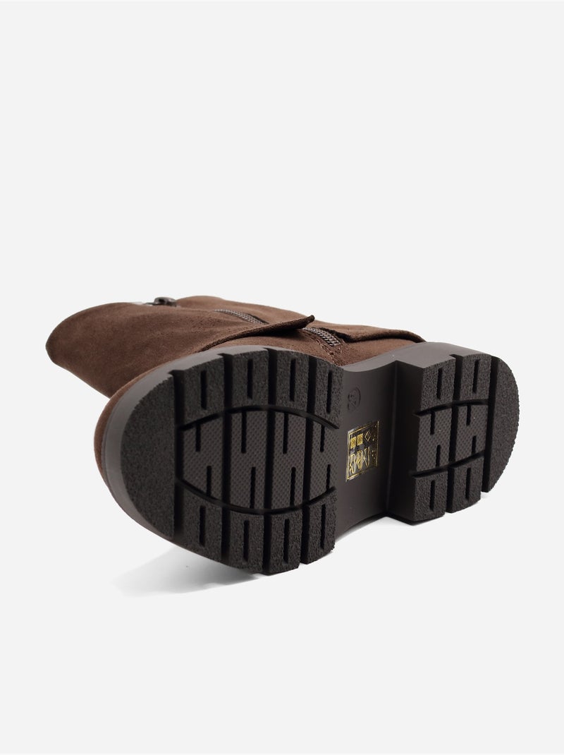 Botines con cremallera Marrón - Kiabi