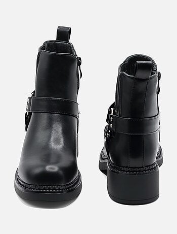 Botines con cremallera