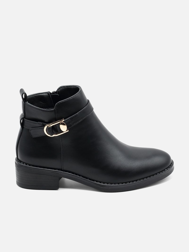 Botines con cremallera Negro - Kiabi