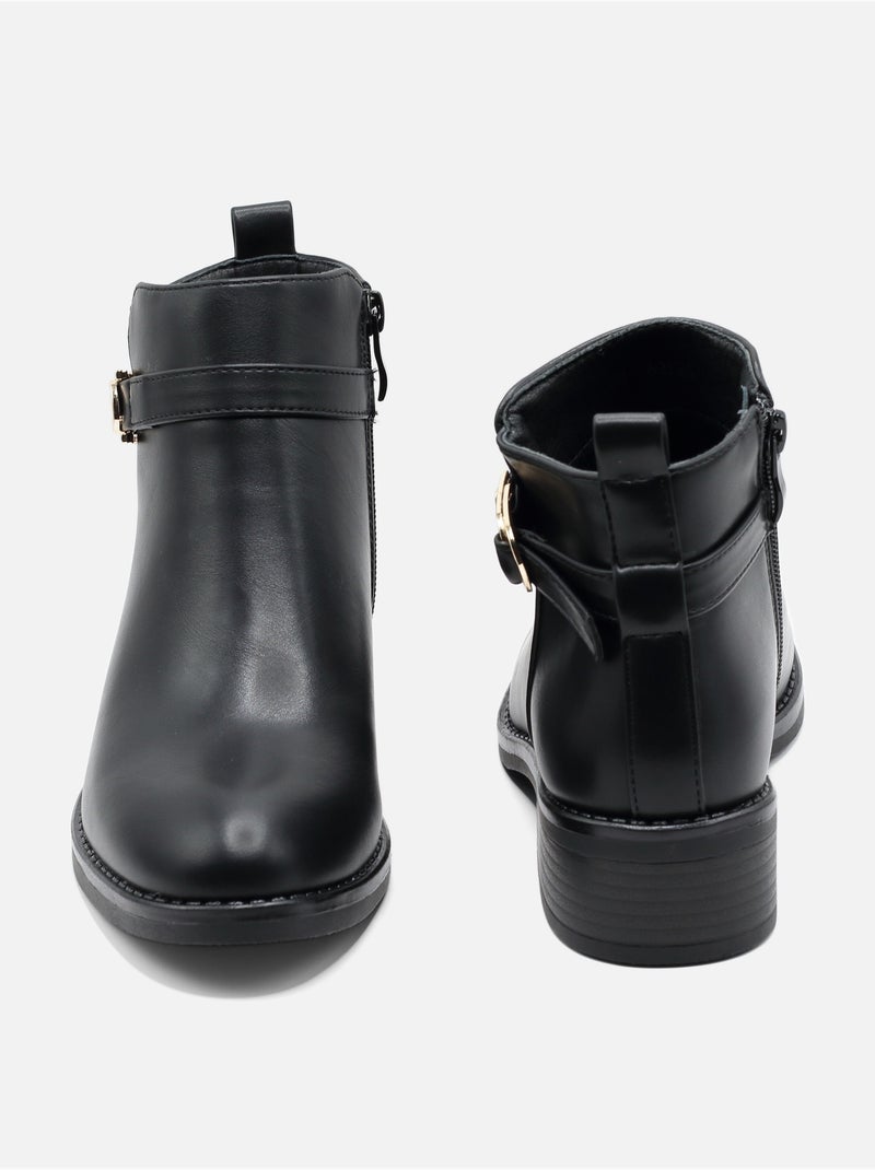Botines con cremallera Negro - Kiabi