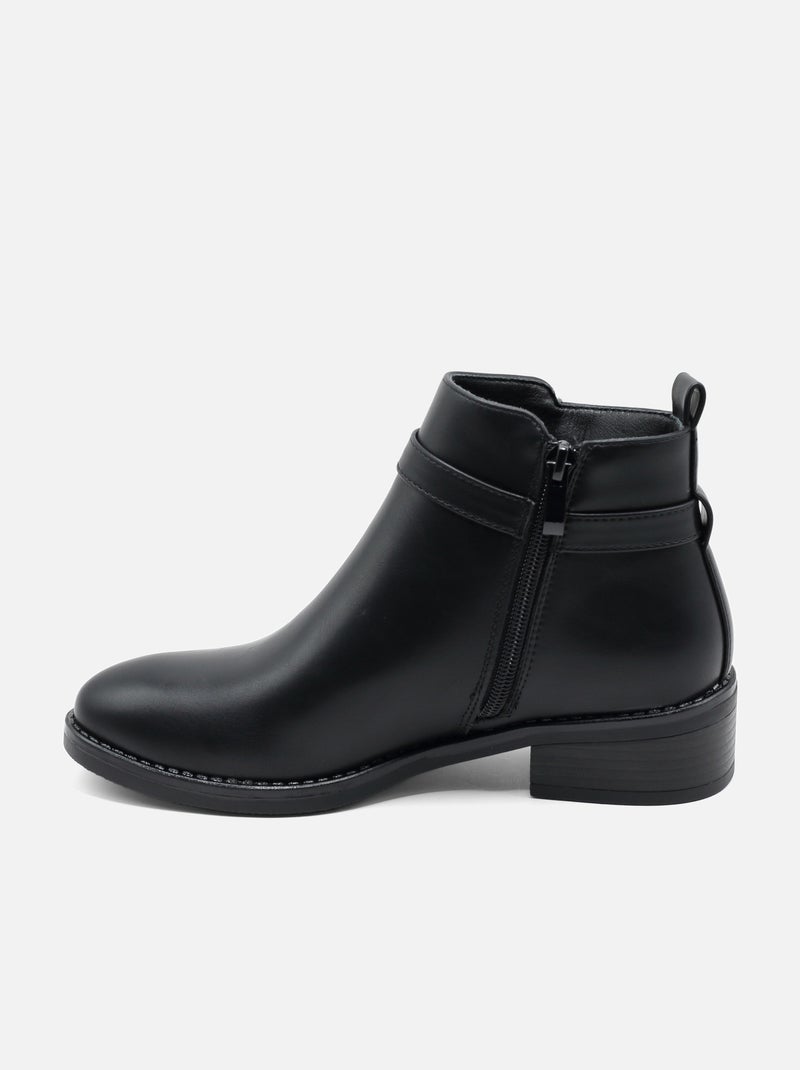 Botines con cremallera Negro - Kiabi