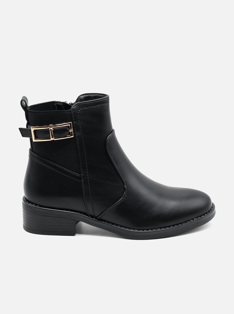 Botines con cremallera Negro - Kiabi