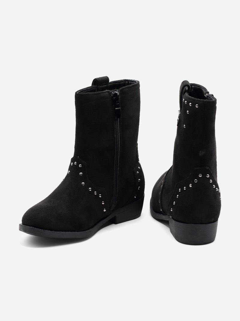 Botines con cremallera Negro - Kiabi
