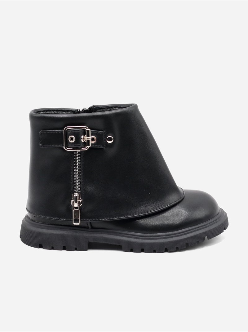 Botines con cremallera Negro - Kiabi
