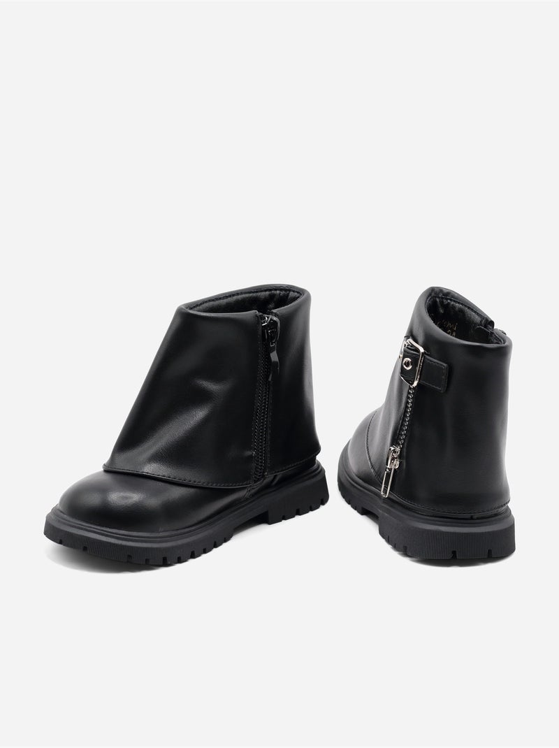 Botines con cremallera Negro - Kiabi