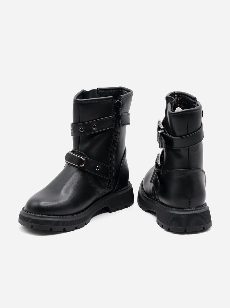 Botines con cremallera Negro - Kiabi