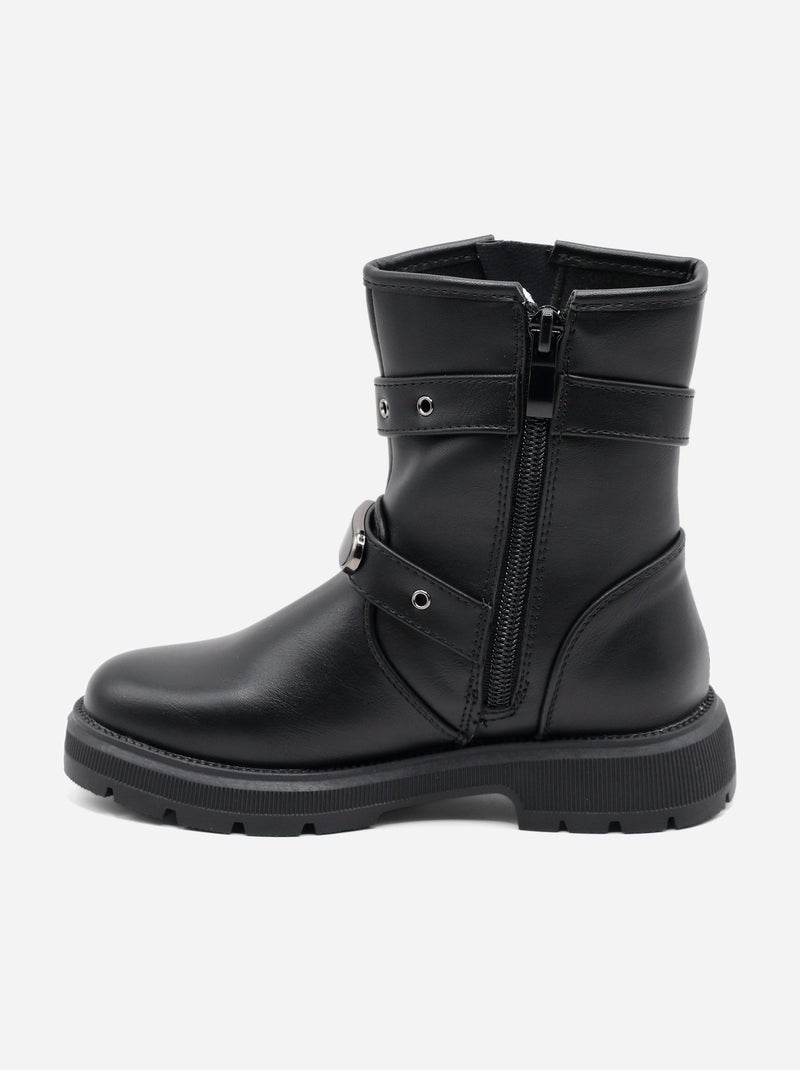Botines con cremallera Negro - Kiabi