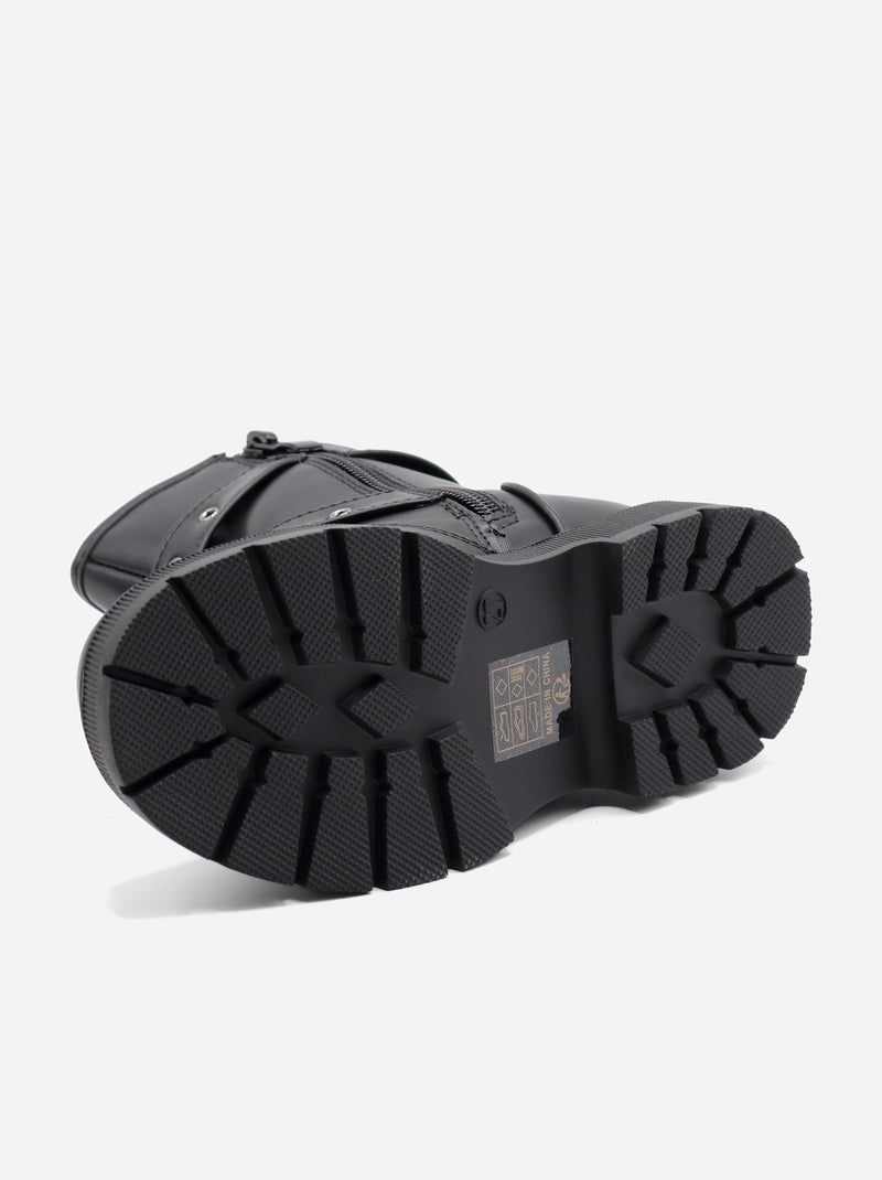 Botines con cremallera Negro - Kiabi