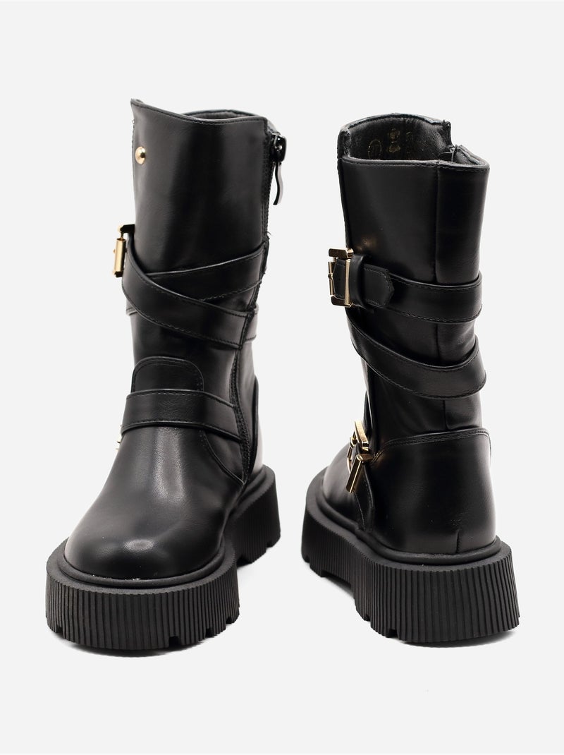 Botines con cremallera Negro - Kiabi