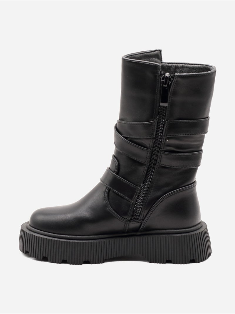 Botines con cremallera Negro - Kiabi